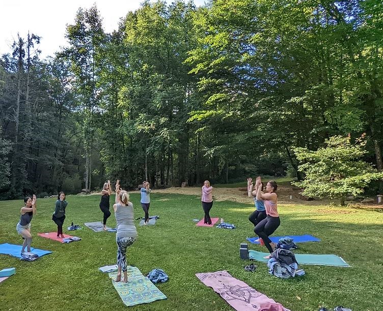 Veda Spidle guiding an energy balancing session.